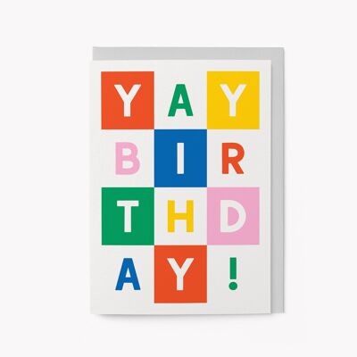 ¡Sí, cumpleaños! - Tarjeta de felicitación