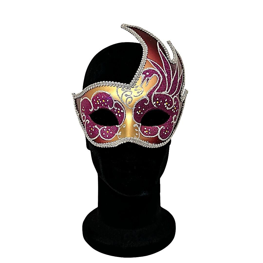 Masque carnaval vénitien Cygne. Set de 6 pièces avec les 6 couleurs
