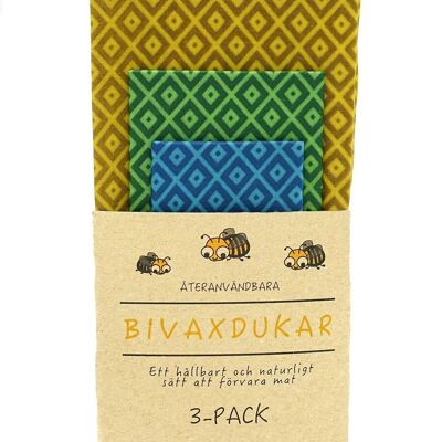 3-Pack Beeswax wraps "Triumf"
