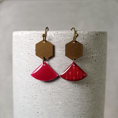 Montbazon reversible earrings – graphic pattern 1112