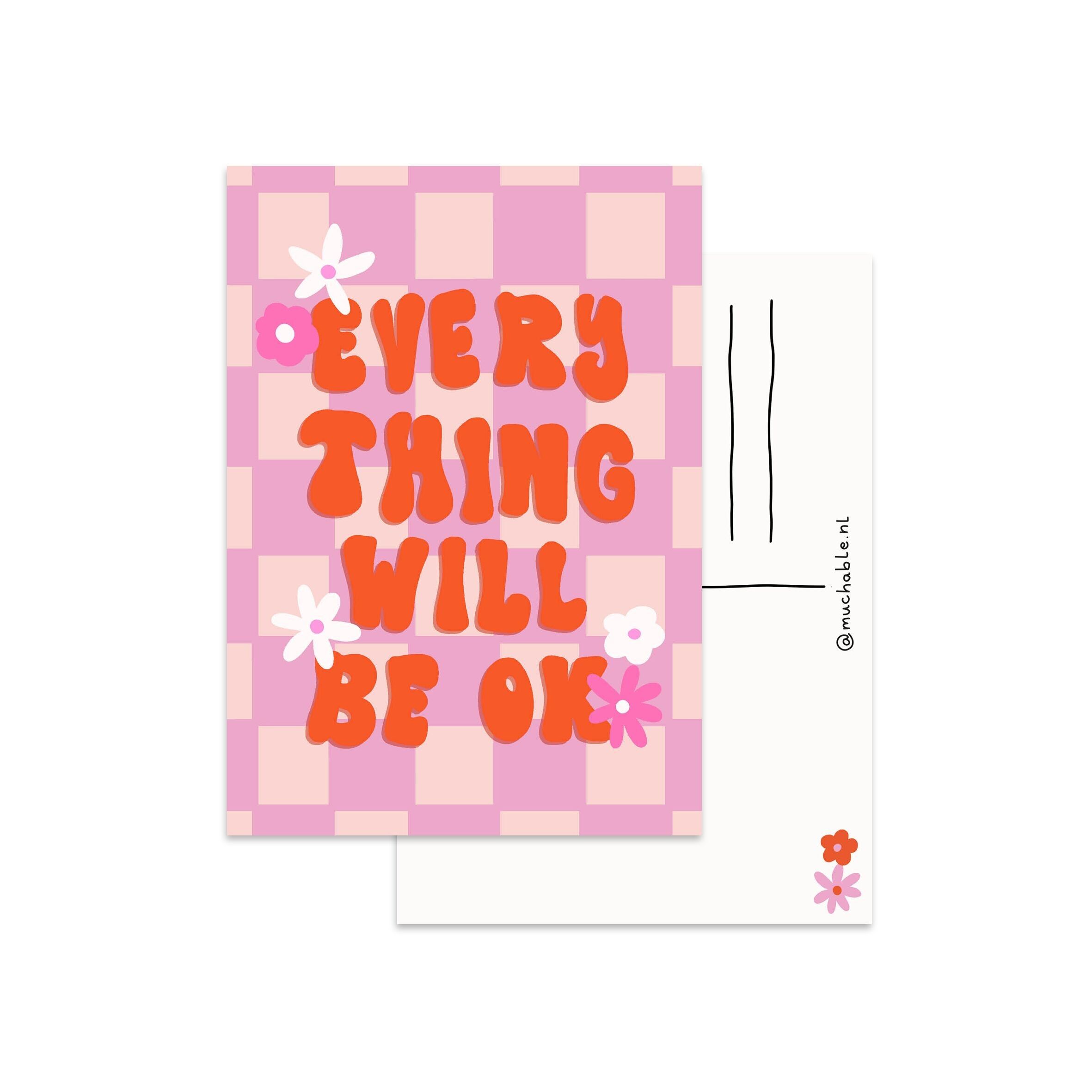 Carte d'identité - tout ira bien - citation sur la santé mentale