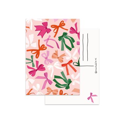 Ansichtkaart - illustrazione patrono/stampa fiocchi festivi/strik