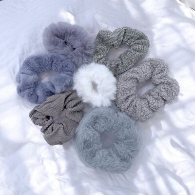 Set of 7 elastic scrunchies FQ16
