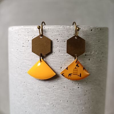 Montbazon reversible earrings – swallows 1221