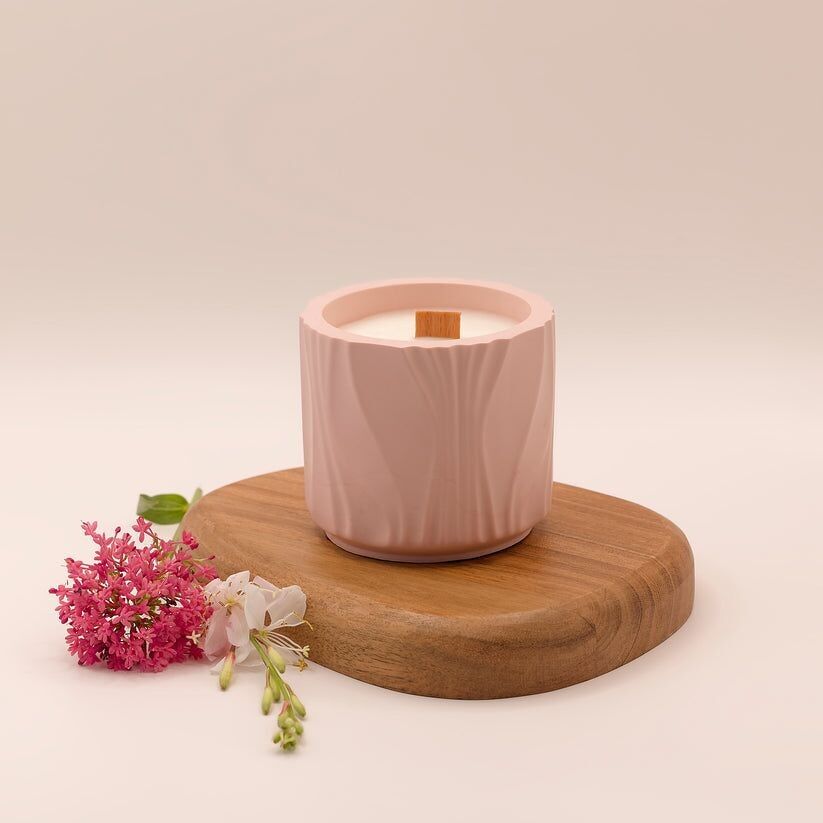 Candela profumata - Alma - Cognac (colore rosa antico)