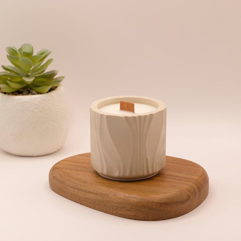 Candela profumata - Alma - Cognac (colore beige)