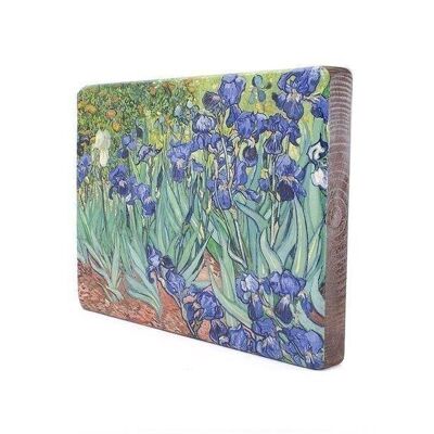 Reproduktion auf ökologischem Holz, 30x19cm, Iris, van Gogh