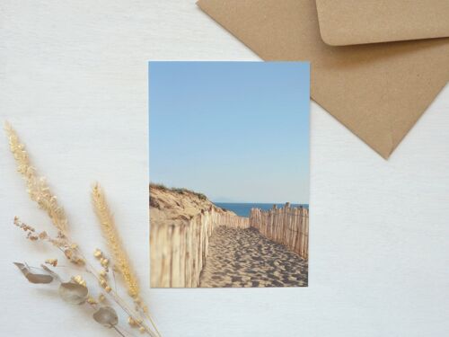 Carte postale photo Landes : Dune et océan (enveloppe incluse)