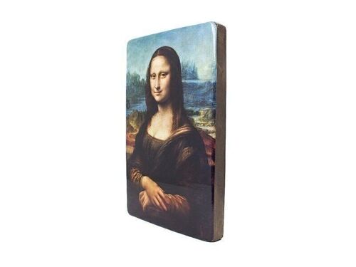 Reproduction on ecological wood, 26x19cm, Mona Lisa, Da Vinci