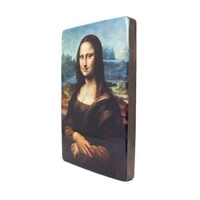 Reproduction on ecological wood, 26x19cm, Mona Lisa, Da Vinci