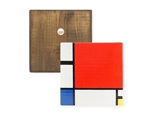 Reproduction on ecological wood, 19x19cm, Mondriaan