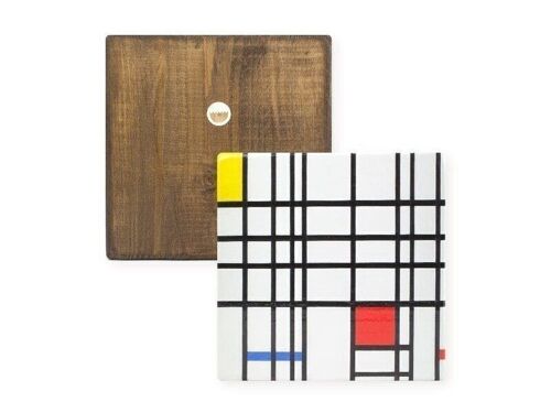Reproduction on ecological wood, 19x19cm, Composition, Mondriaan
