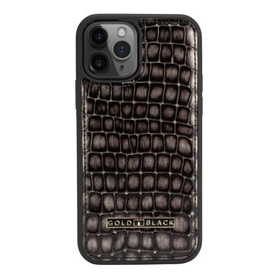 iPhone 12/12 Pro leather sleeve Milano gray