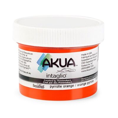 Speedball Intaglio Water Based Printing Ink, Pyrrole Orange, 2oz