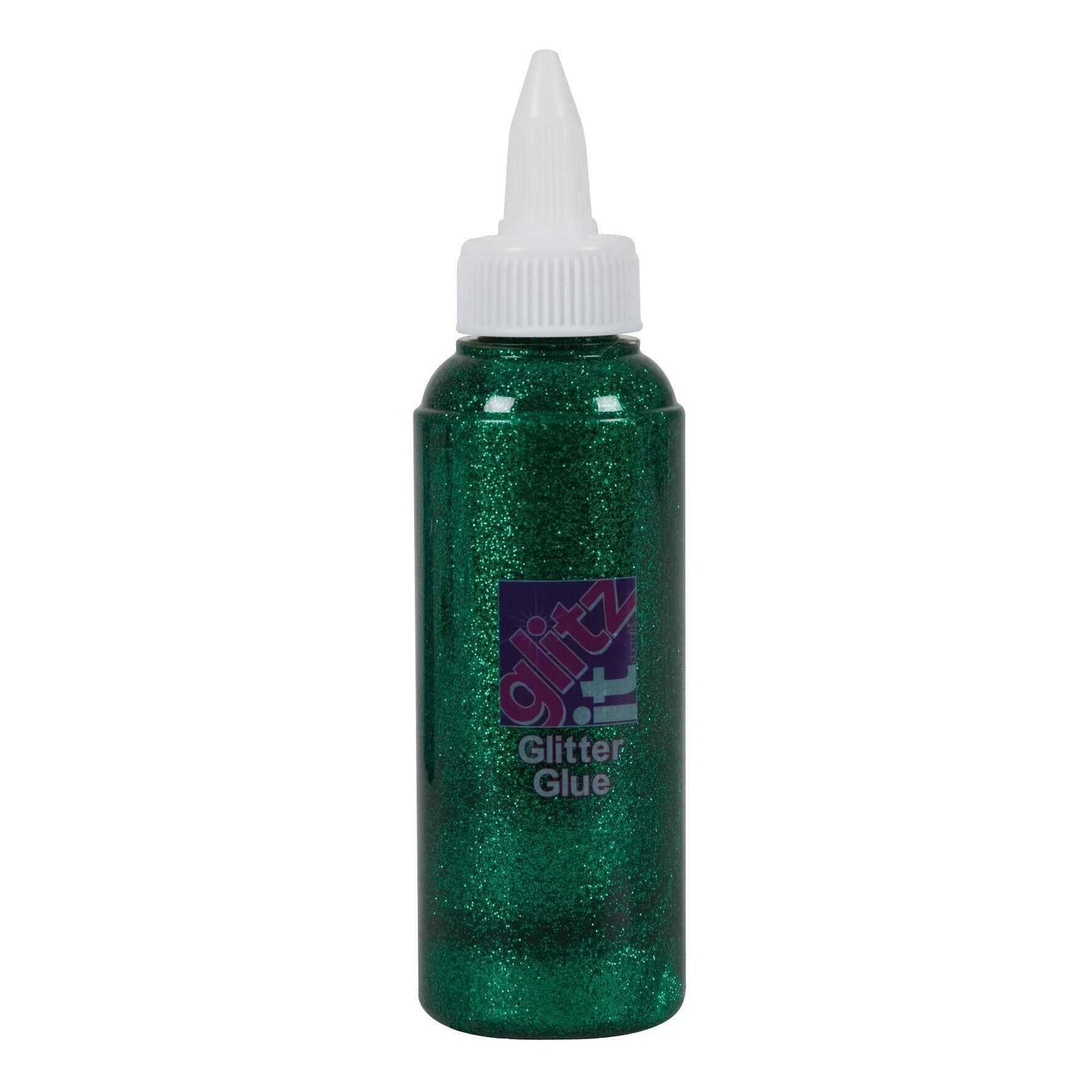 Glitz it Glitter Glue, Evergreen, 120ml, Twist Nozzle Bottle, Ideal Kids Craft, Shimmer Glue for Art & Craft Projects, Wedding Invitations, Card Making, Art Set, Glue Creative Ideas
