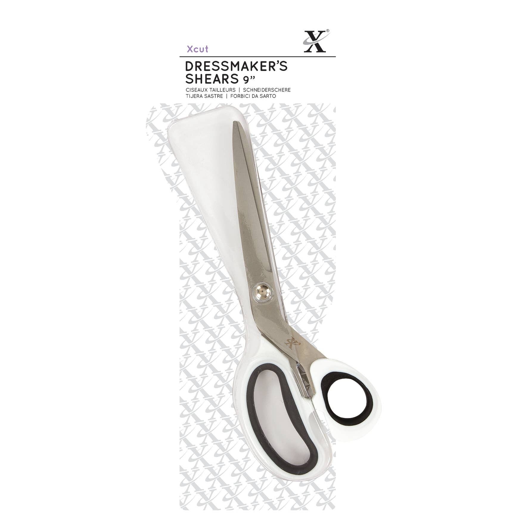 Xcut Dressmakers Shears, Black & White, 9", Scissors For Fabric, Dressmaking, Craft, Shears, Scissors For Sewing, Embroidery, Upholstery