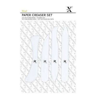 Xcut Paper Creaser Set, White, Pack of 4, Create Sharp, Clean Folds On Your Craft Projects For Scrapbooking, Decoupage, Embossing, Origami