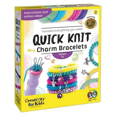 Pulseras de abalorios tejidas rápidamente con creatividad para niños: crea 10 pulseras de la amistad DIY, kit para hacer joyas para niños