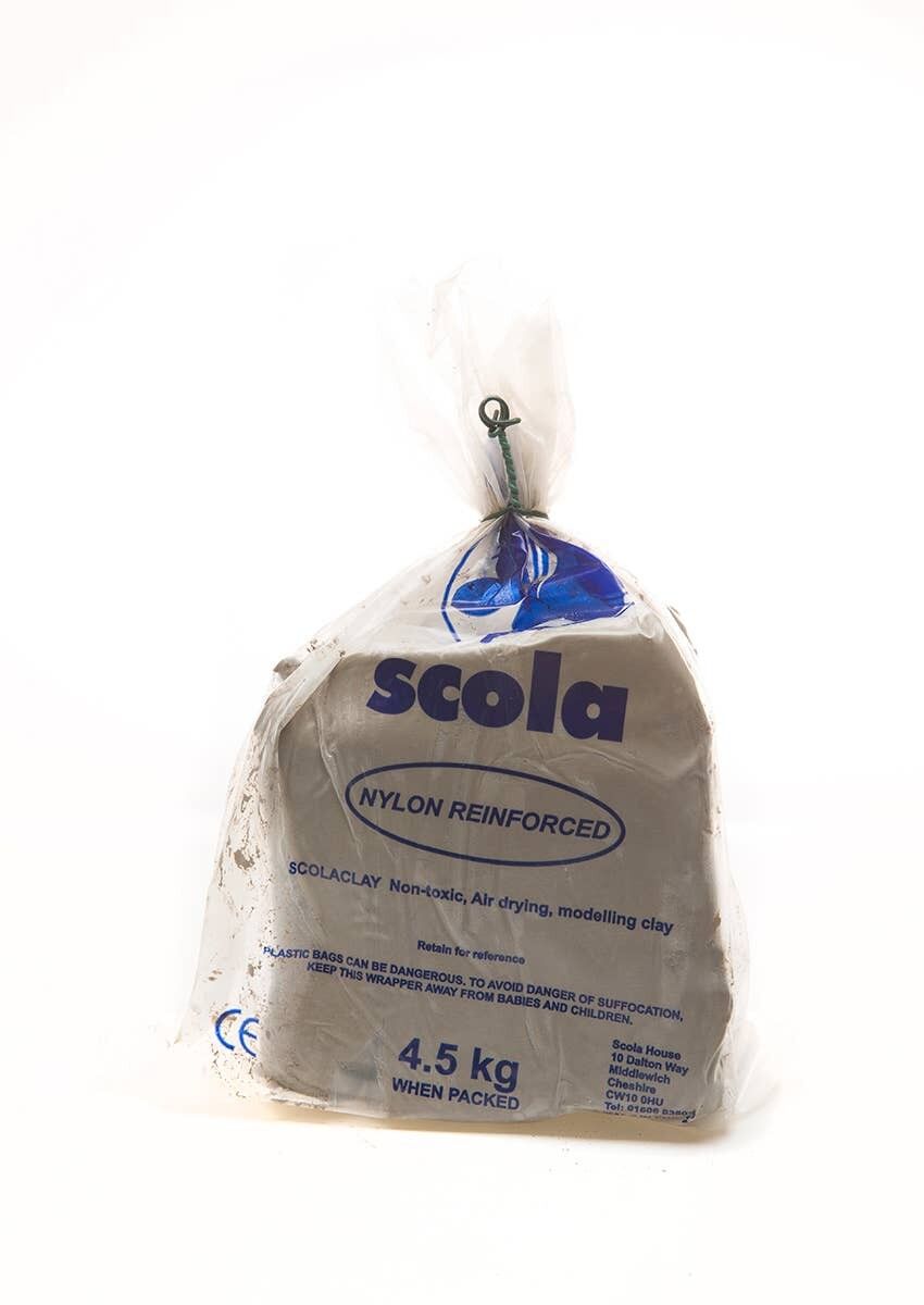 Scola Air Drying And Hardening, Nylon Fibre Reinforced Clay, Stone, 4.5Kg - No Kiln Needed, For Children, Adults, Modelling, Moulding, Shaping, Stretching, Use With Tools And Textured Plates