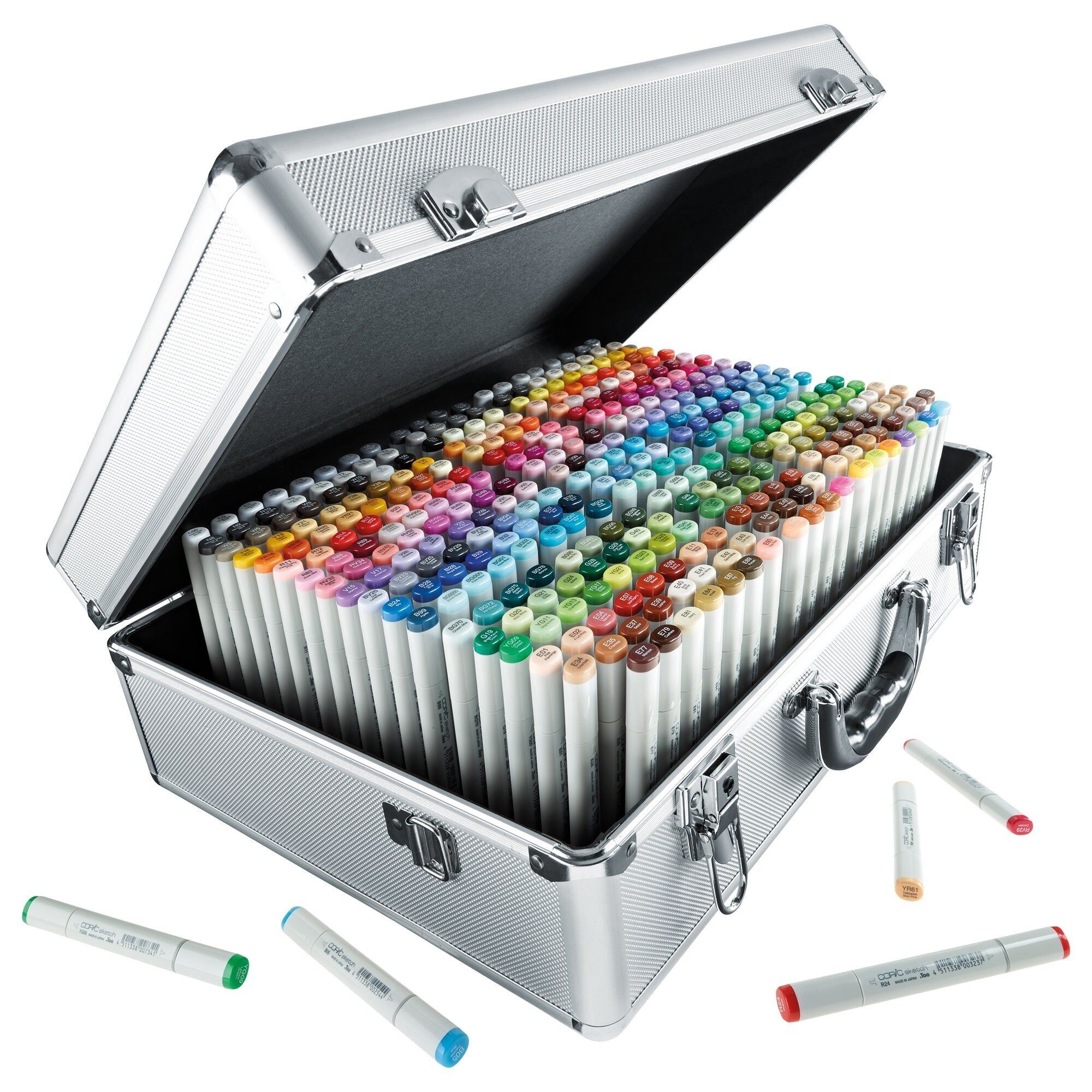 COPIC Sketch Coloured Marker Pen - Suitcase with 358 Sketch Markers, For Art & Crafts, Colouring, Graphics, Highlighter, Design, Anime, Professional & Beginners, Art Supplies & Colouring Books