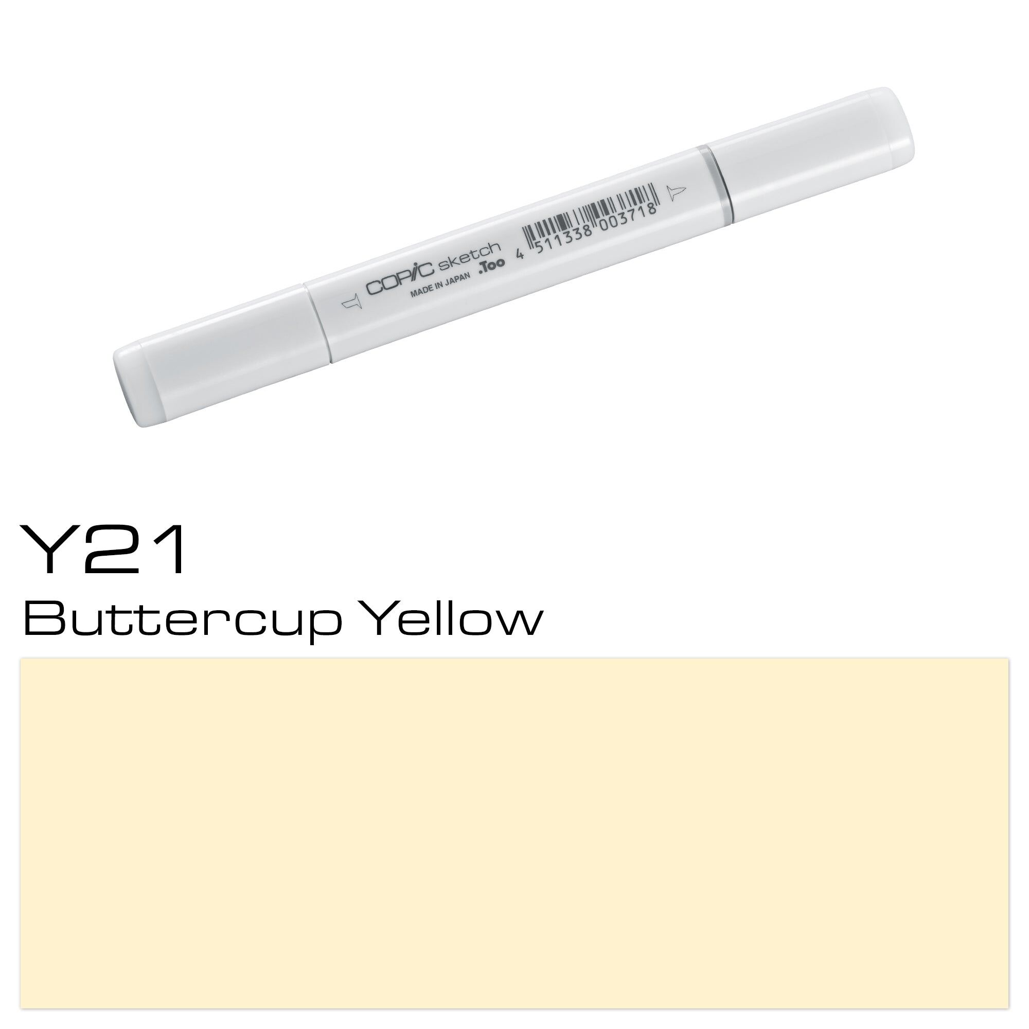 Marcador de color COPIC Sketch (Y-21) Buttercup Yellow, para arte y manualidades, colorear, gráficos, resaltador, diseño, anime, profesionales y principiantes, material de arte y libros para colorear