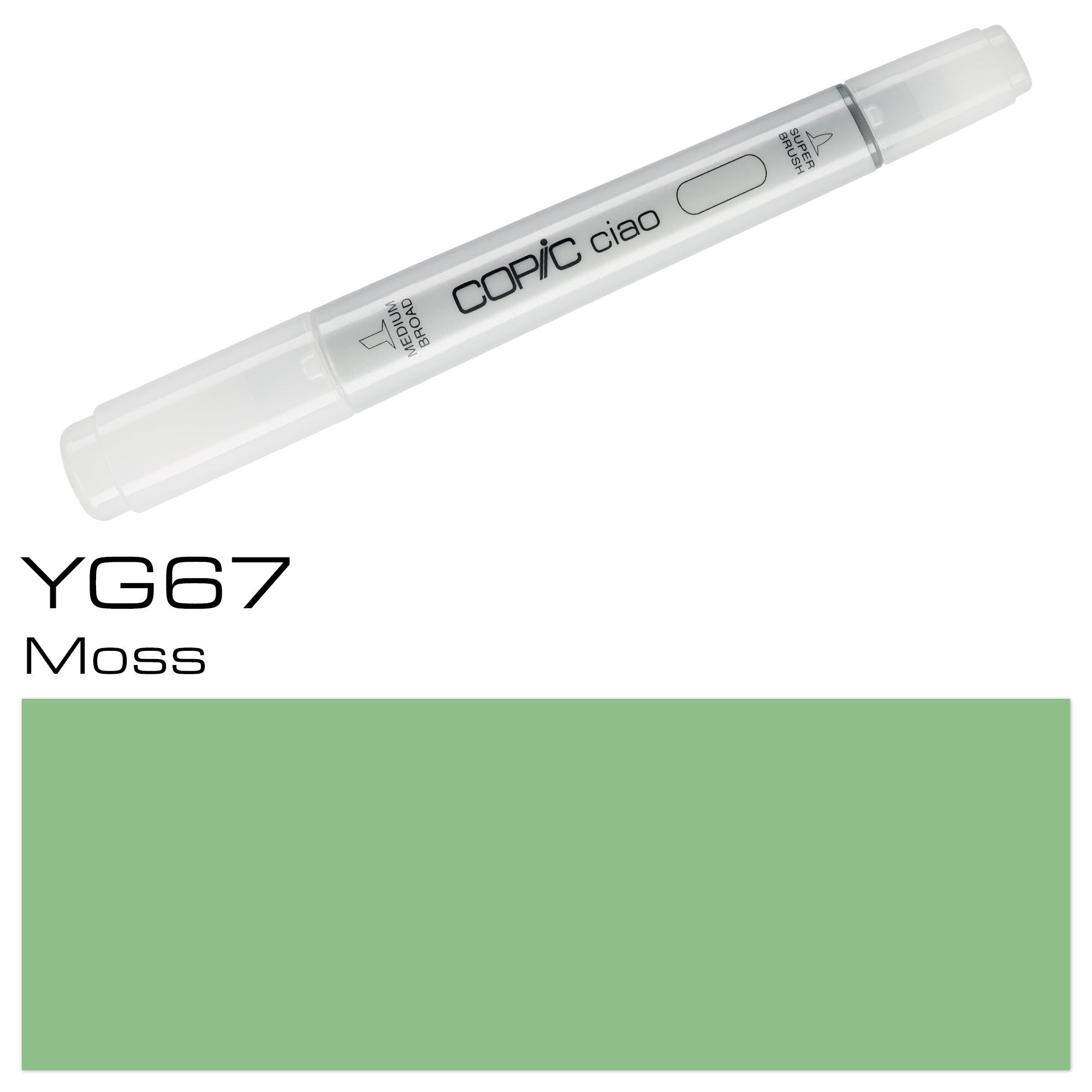 COPIC Ciao Farbmarker - (YG-67) Moos, Für Kunst & Handwerk, Ausmalen, Grafiken, Textmarker, Design, Anime, Profis & Anfänger, Künstlerbedarf & Malbücher