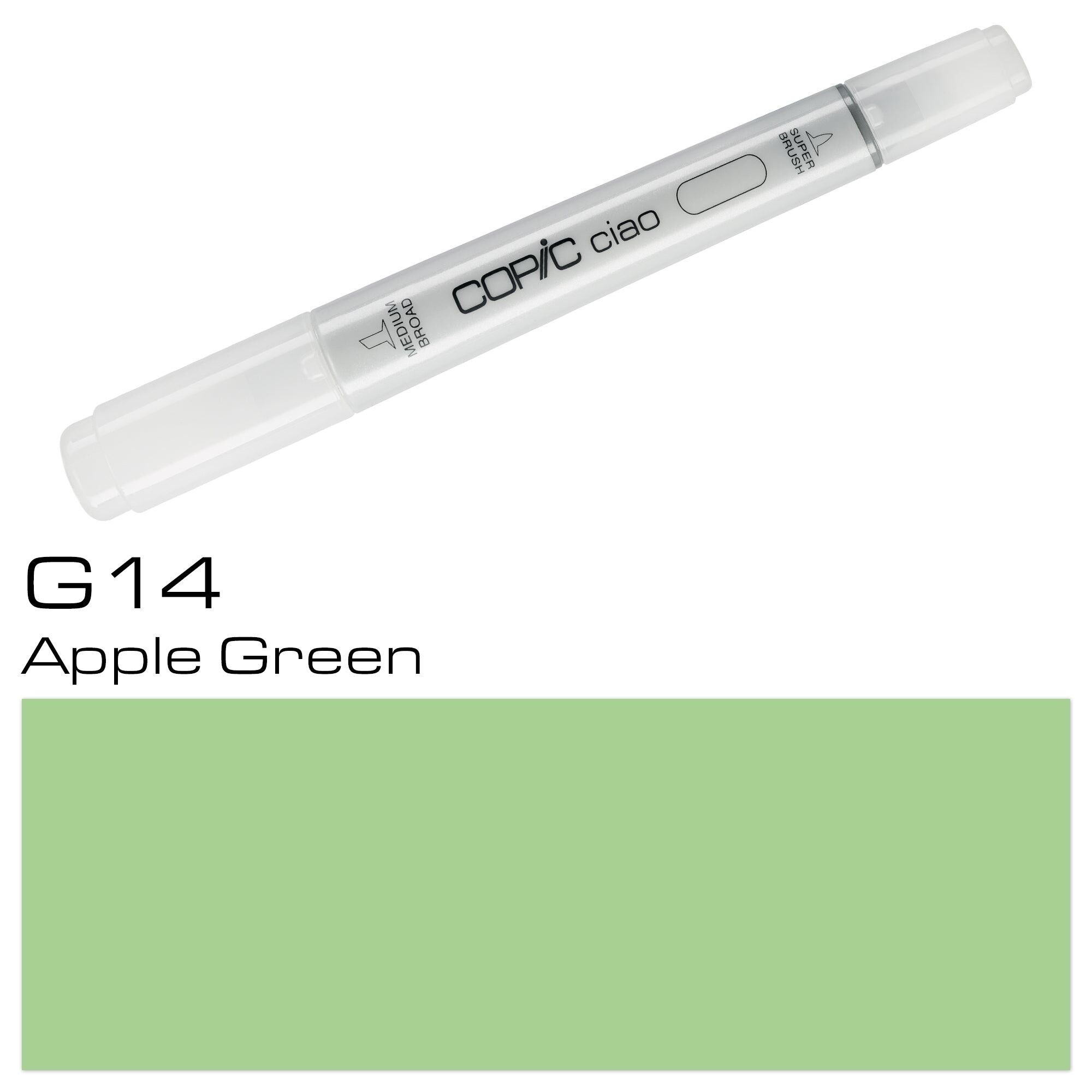 Pennarello colorato COPIC Ciao - (G-14) verde mela, per arte e artigianato, colorazione, grafica, evidenziatore, design, anime, professionisti e principianti, materiale artistico e libri da colorare