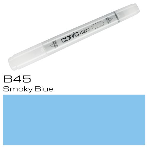 COPIC Ciao Coloured Marker Pen - (B-45) Smoky Blue, For Art & Crafts, Colouring, Graphics, Highlighter, Design, Anime, Professional & Beginners, Art Supplies & Colouring Books
