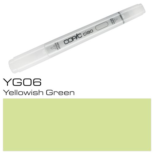 COPIC Ciao Coloured Marker Pen - (YG-06) Yellowish Green, For Art & Crafts, Colouring, Graphics, Highlighter, Design, Anime, Professional & Beginners, Art Supplies & Colouring Books