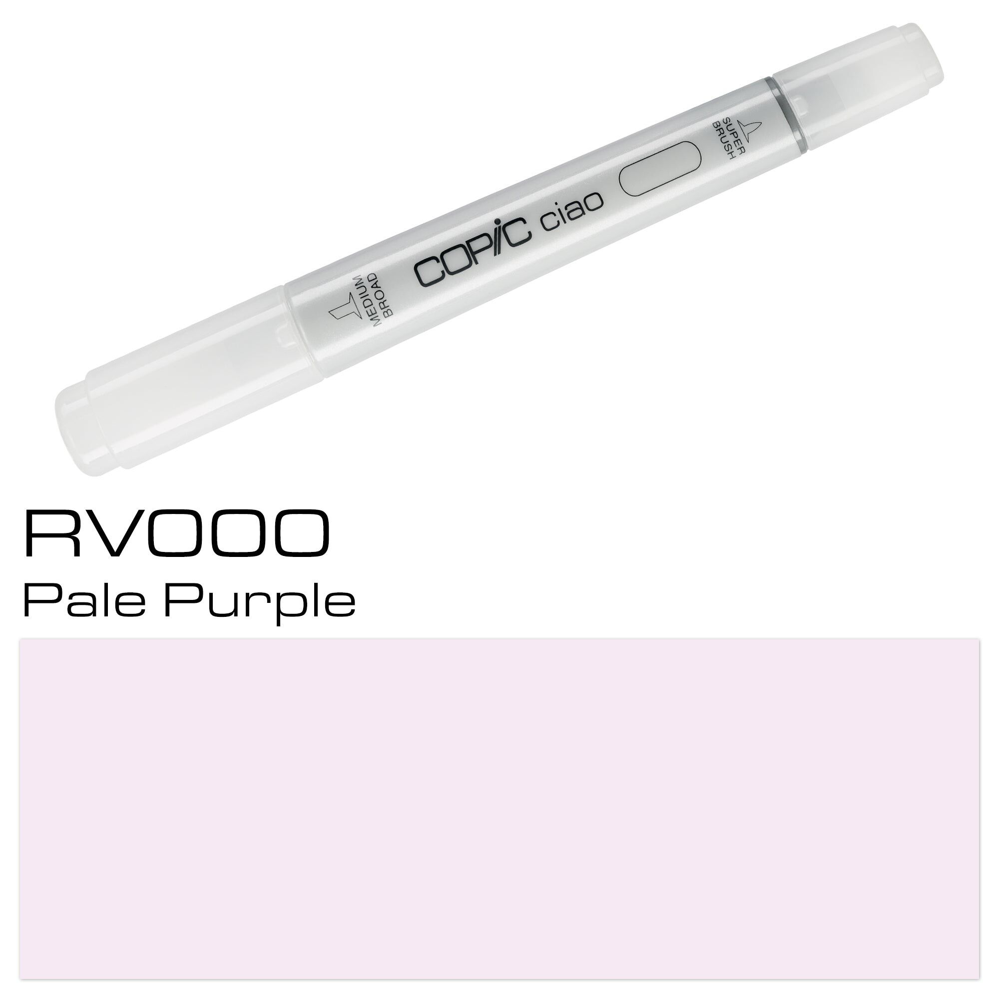 Marqueur de couleur COPIC Ciao - (RV-000) Violet pâle, pour l'art et l'artisanat, le coloriage, les graphiques, le surligneur, le design, l'anime, les professionnels et les débutants, les fournitures d'art et les livres de coloriage