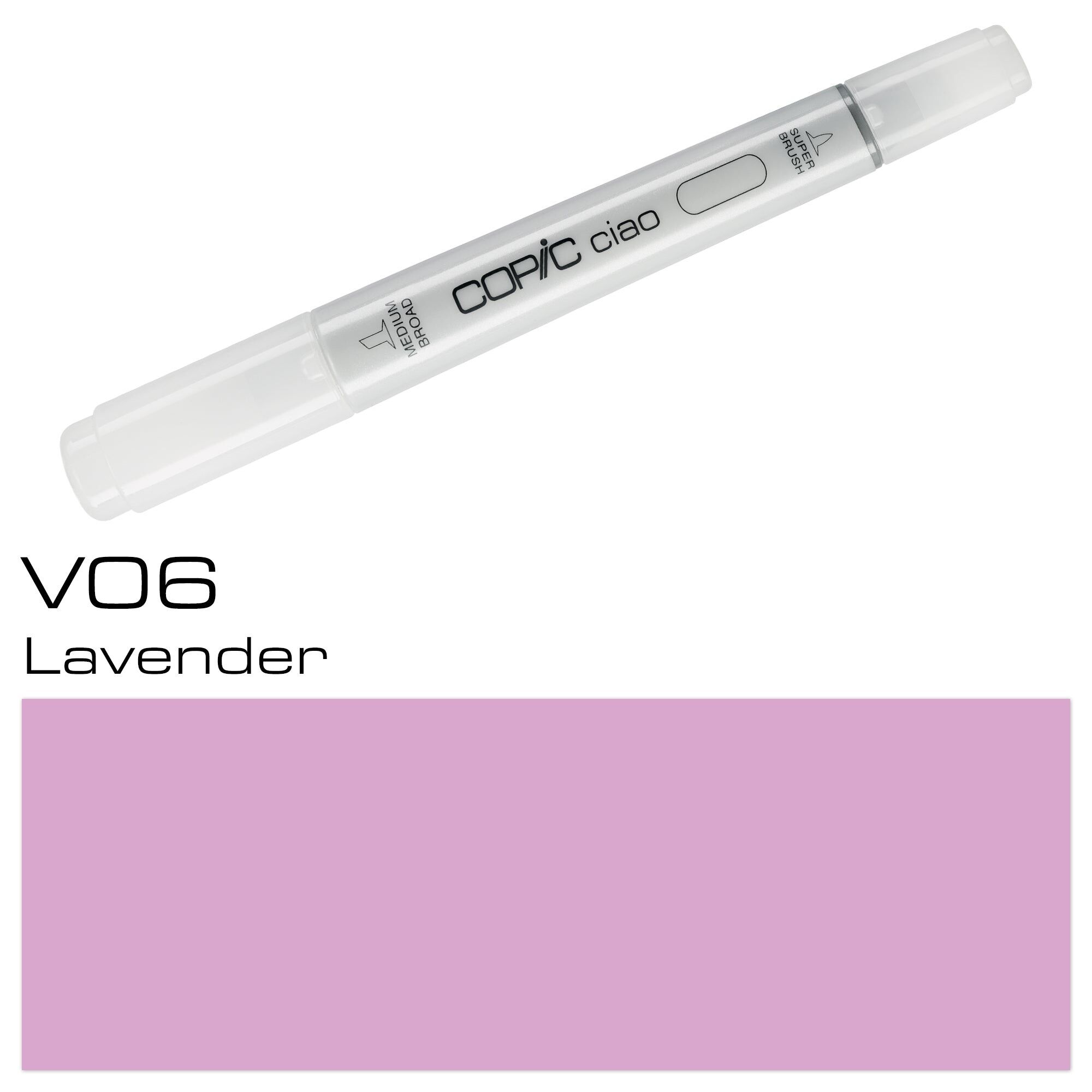 Marqueur de couleur COPIC Ciao - (V-06) Lavande, pour l'art et l'artisanat, le coloriage, les graphiques, le surligneur, le design, l'anime, les professionnels et les débutants, les fournitures d'art et les livres de coloriage