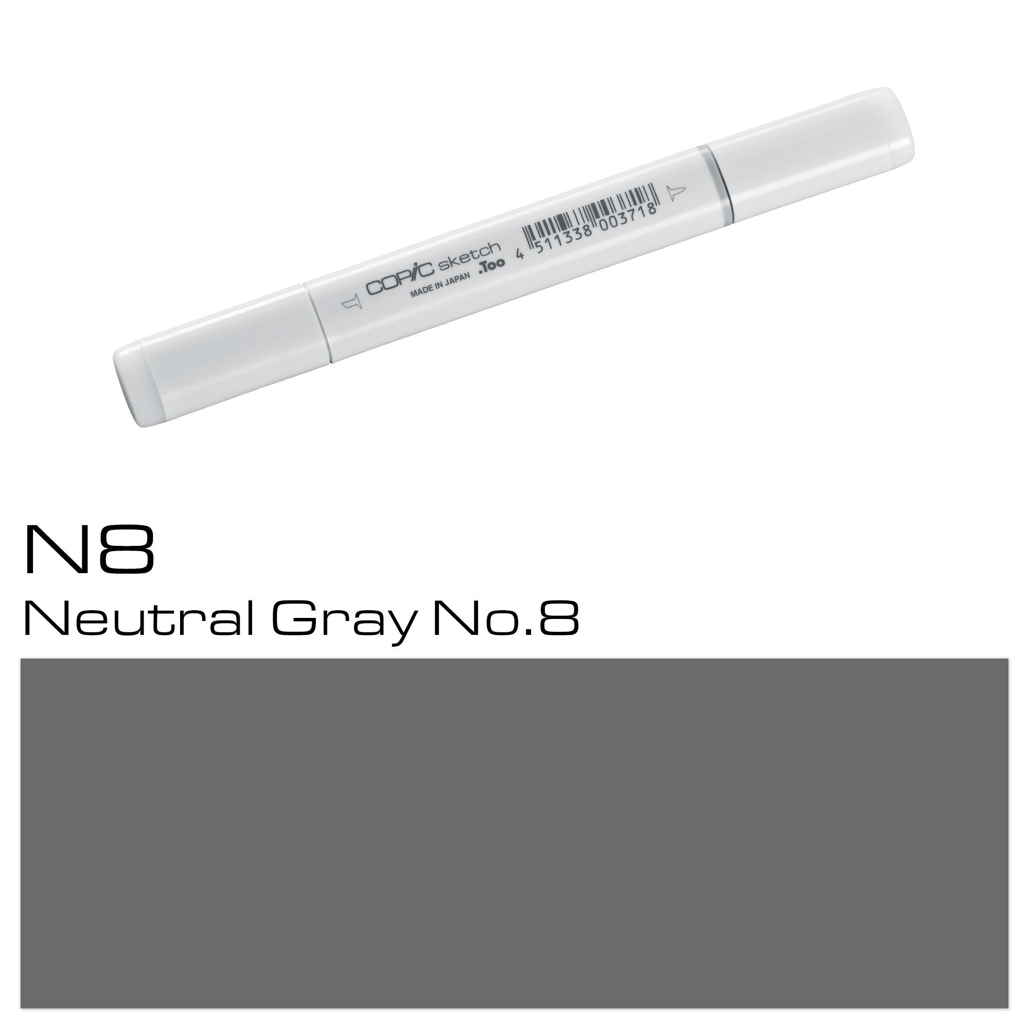 Marqueur de couleur COPIC Sketch - (N-8) Gris neutre n°8, Pour l&#039;art et l&#039;artisanat, le coloriage, les graphiques, le surligneur, le design, l&#039;anime, les professionnels et les débutants, les fournitures d&#039;art et les livres de coloriage