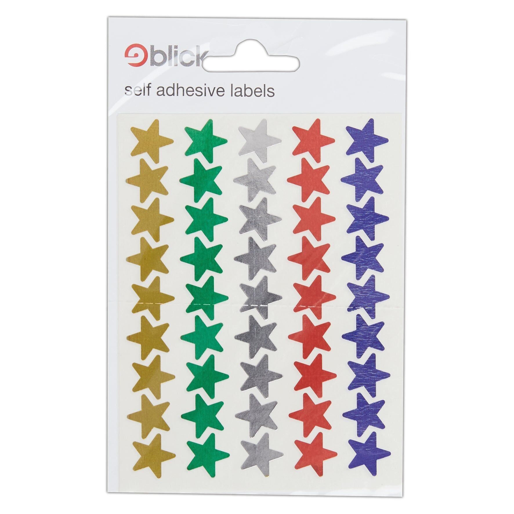 Blick Labels, Assorted Metallic Colours, Self Adhesive Stickers, Stars, 14mm, 90 Labels, For Home, Office, Family, School, Holiday Calendar Organising, Planner, Rewards Chart, Colour Coding