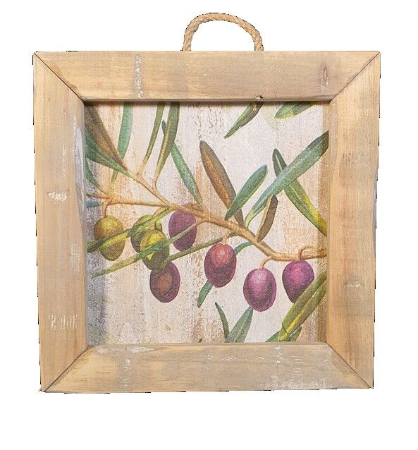 Holzfliese Olivenzweig