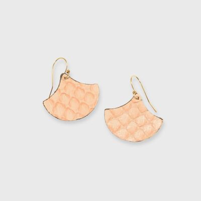 Pendientes serpiente Gingko rosa claro 2,5cm