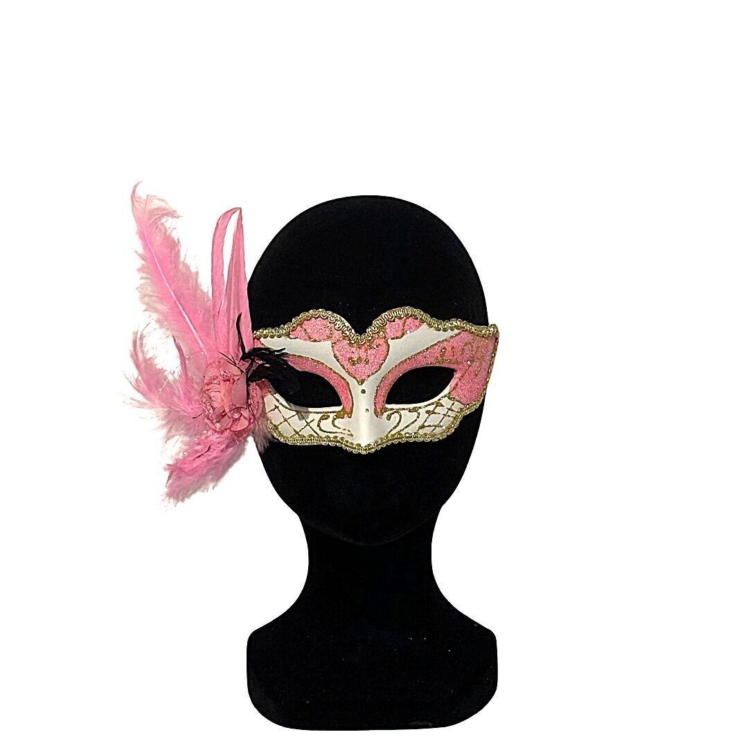 Maschera da lupo con piume