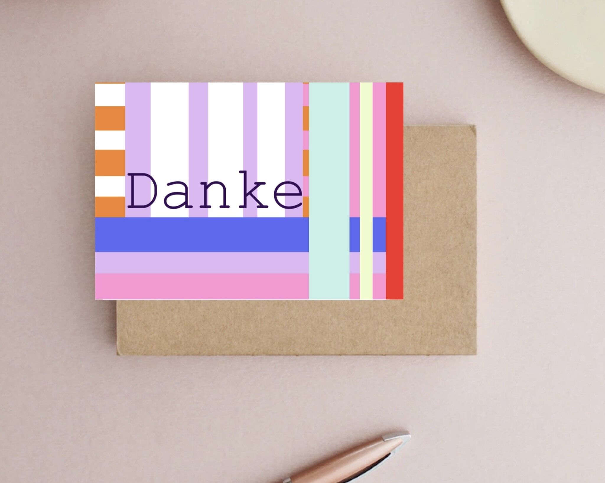 Grazie - cartolina colorata