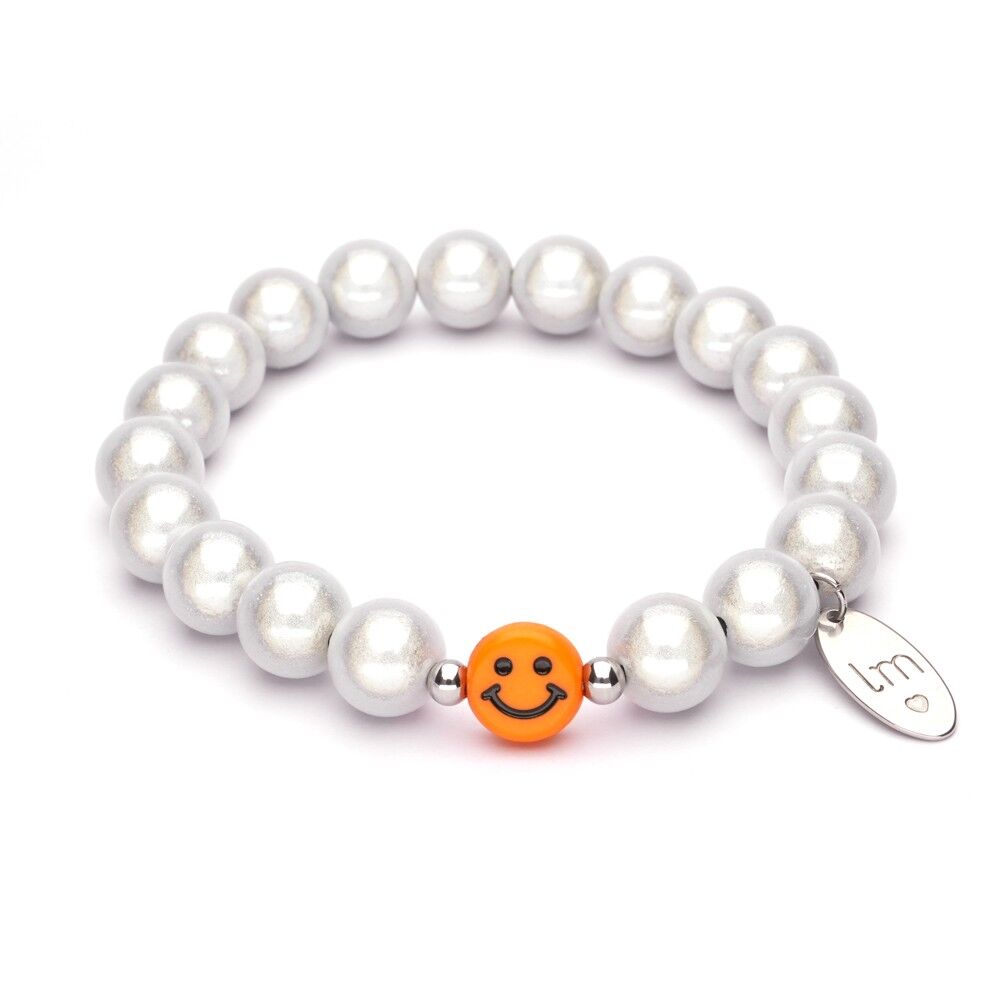 Bracciale LizzyMae Smiley Bianco Sporco 10mm