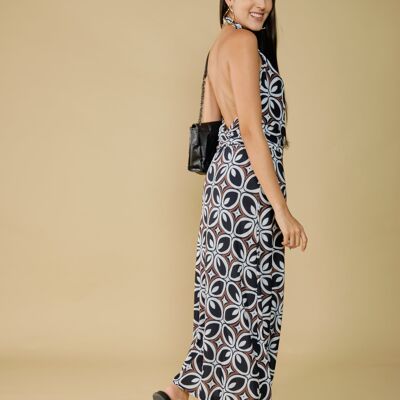 Robe longue dos nu imprimé Yo - Batta