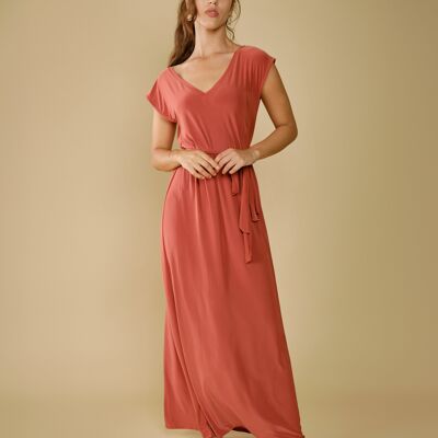 Robe longue dos nu rouille - Bayna