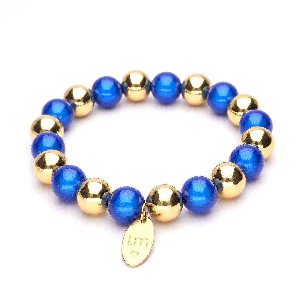 Bracciale LizzyMae Oro Cobalto 10mm