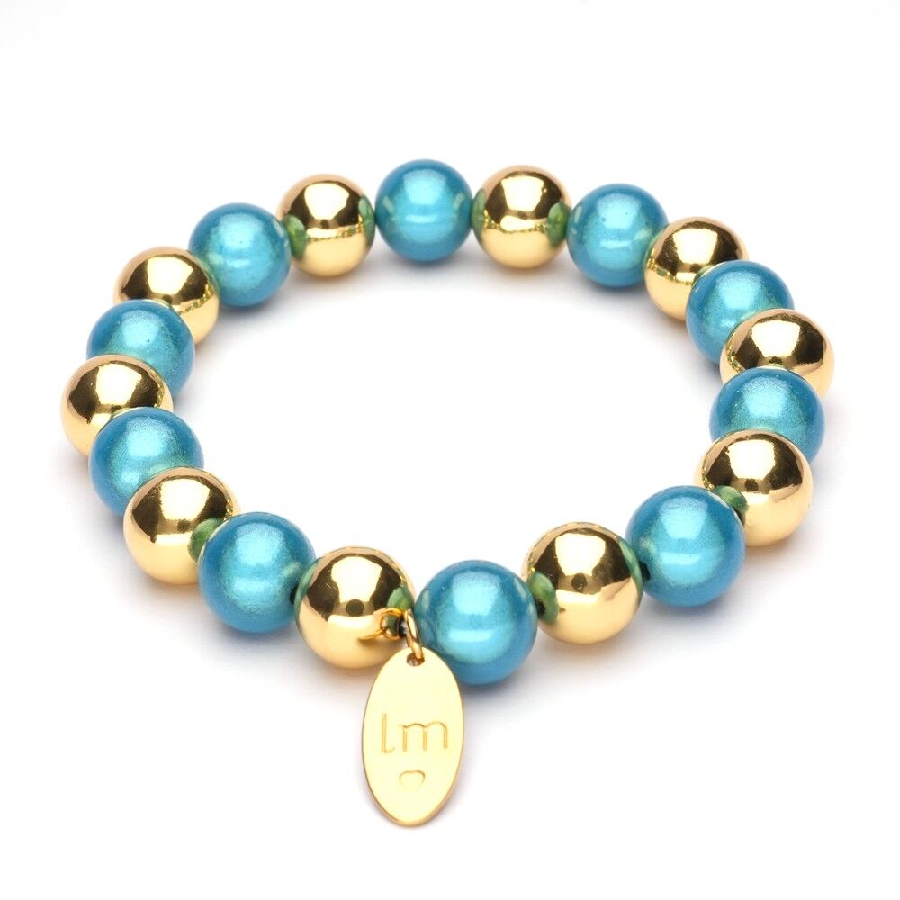 Bracciale LizzyMae Aqua Gold 10mm