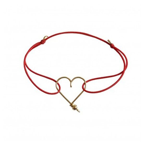 Bracelet mon grand coeur fil de jade goldfilled