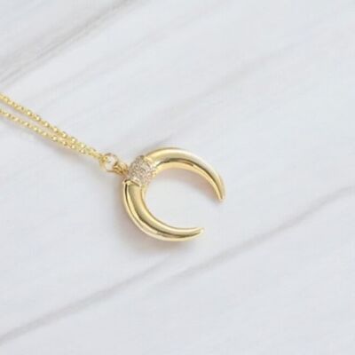 Necklace Paige gold plated with zircons