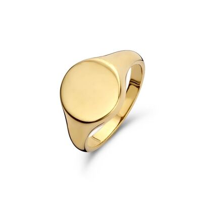 Silver seal ring 12x20mm gold plated