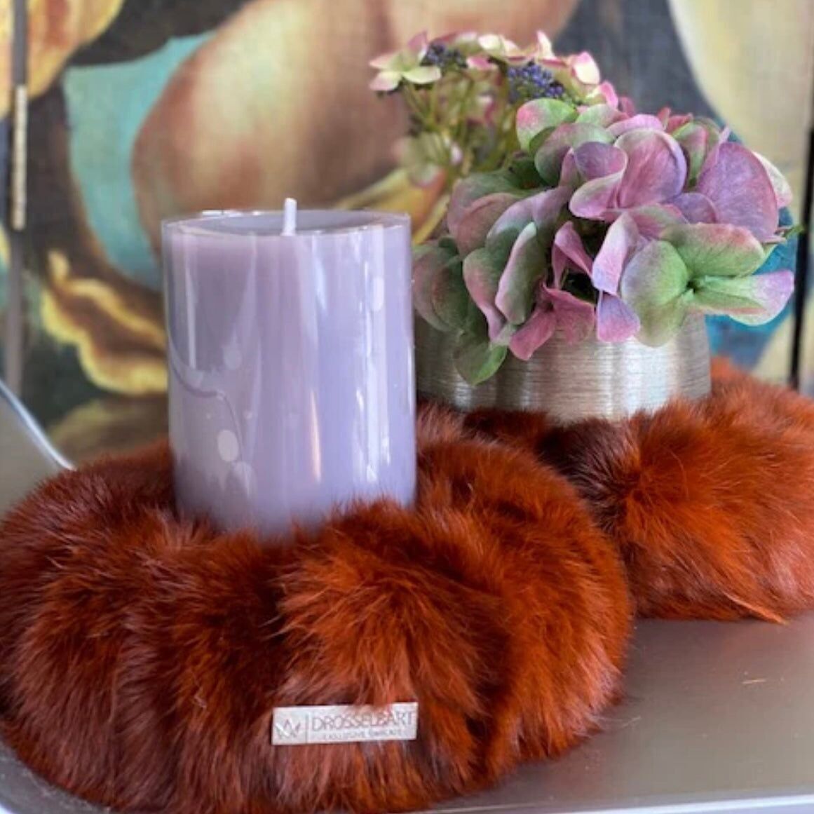 Recycled Pelzkranz, Kupfer, Größe "M" von Drosselbart-Design