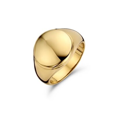 Silver seal ring 13x21.3mm gold plated