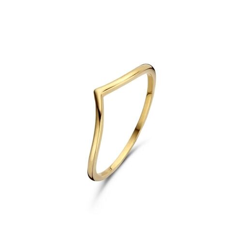 Silver wishbone ring 4x18mm gold plated
