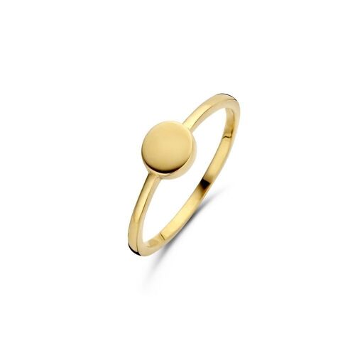 Silver ring disc 5 mm gold plated