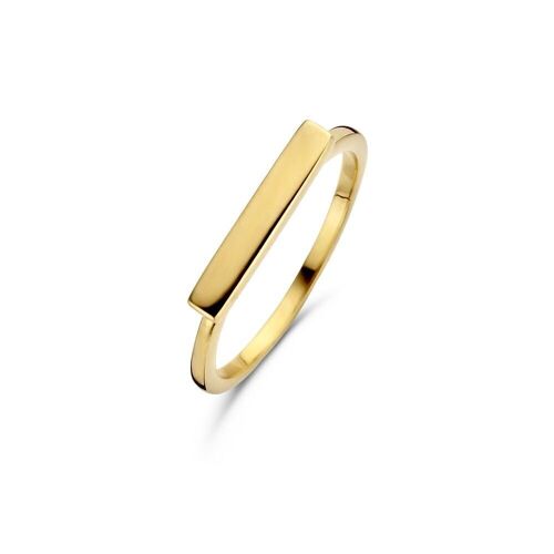 Silver ring  bar 3.2x21.2mm gold plated